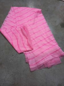 Two Dupattas  - Pink Striped &amp; Red