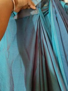 Elegant Blue &amp; Black Saree