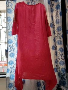 Pink Kurta with Tassels