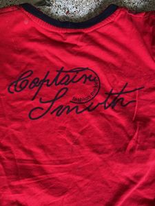 Great Quality Denim Set Paired With Red Tee