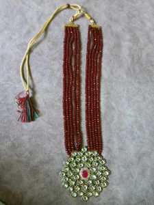 Beaded Necklace with Pendant