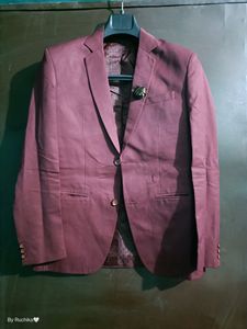 maroon 3 piece suit for men