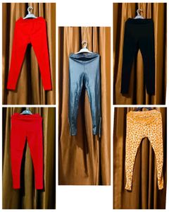 Combo Of 5 Leggings Mix Sizes