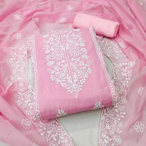 Unstitched Pink Salwar Suit
