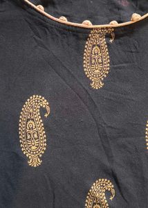 Elegant Black Paisley Kurta