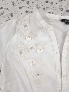Embroidery White Shirt