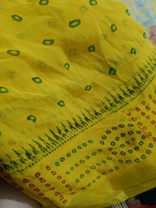 lemon yallow saree