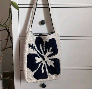 °❀⋆࿔*:･Crochet Hibiscus Tote°❀⋆࿔*:･