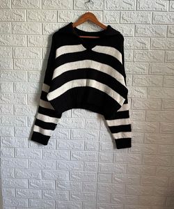 Black White Stripe Sweater
