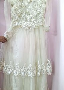 Elegant White Embroidered Dress