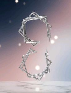 Geometric Silver Earrings