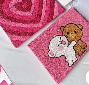 Pink Heart & Bear Coasters