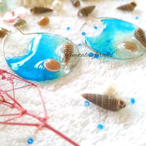 Hoop Earrings Resin Art