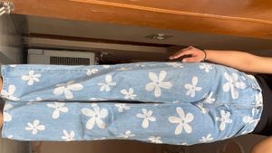 Sale-Beautiful Flower Print Denim