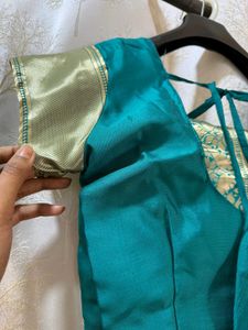 Green Shahlu with Stitched Blouse