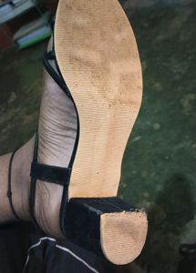 Black Velvet Sandal