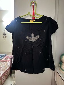 Black Embellished Top