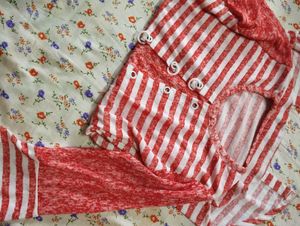 Pink and White Striped Top