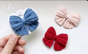 Crochet Bow Hair Pin/Clip