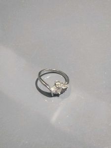 Silver Tone Gemstone Ring