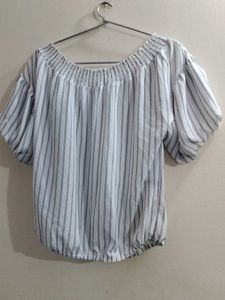 Striped Off-Shoulder Top