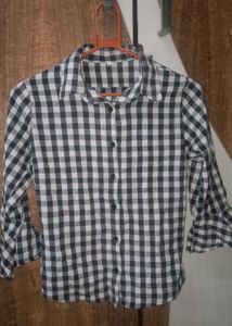 Checkered Print Top