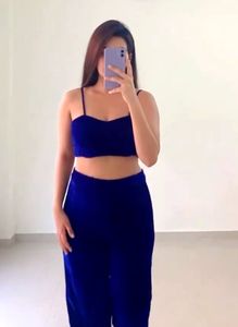 Blue Velvet Co-ordinate Set🧿💜🥂