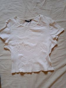 Set Of Fitted Ribbed Crop Tops