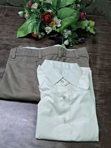 Combo 2Classic Khaki Trousers Shirt Pant