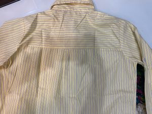Light Yellow Striped Formal Shirt