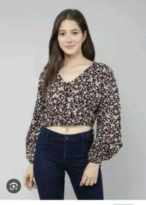Floral Print Crop Top