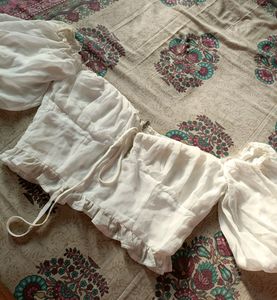 Milkmaid Bustier Puff Sleeve Top