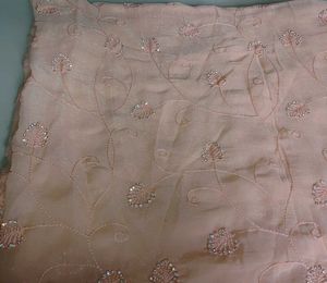 Peach Embroidered Saree
