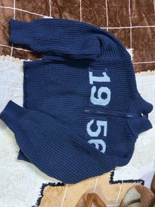 Navy 1956 Knit Half-Zip Sweater