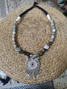 Original Vintage Afghani Labrodite Neckpiece