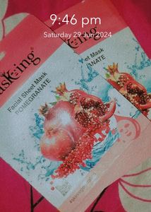 Masking Pomegranate Sheet Masks