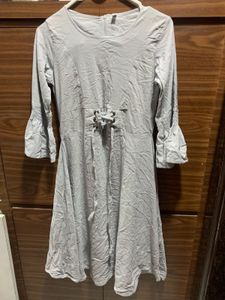Gray Fit &amp; Flare Dress