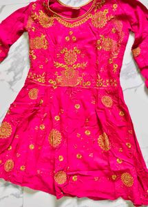 Pink Embroidered Kurta