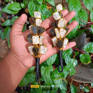 Black Tourmaline &amp; Selenite Hanging