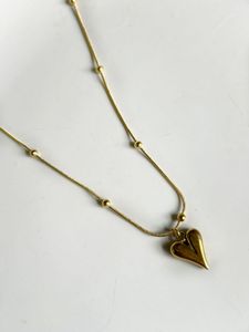 Gold Heart Pendant Necklace
