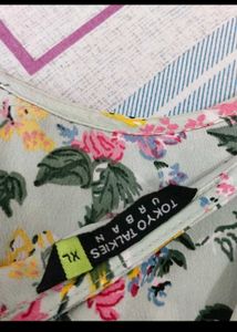 Floral One-Shoulder Ruffle Top