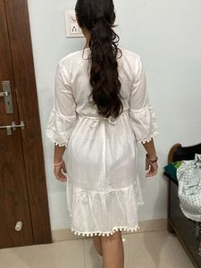 White Embroidered Mini Dress