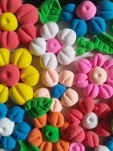 Colorful Clay Flower Wall Art
