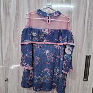 Blue Flowery Tunic