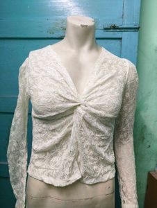 Shimmery Knot Top
