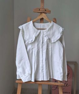 White Peter Pan Collar Top
