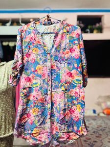 Floral Print Tunic Top