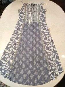 Elegant Grey Printed Kurta
