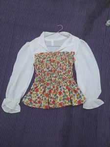 Cute Korean Look Printed Top