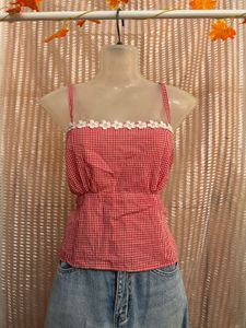 Pinterest Red Gingham Top